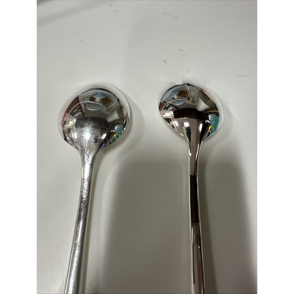 Salad Server Set Cutlery Fork Spoon‎ Italian Silver Plated MCM Hostess - Picture 8 of 8